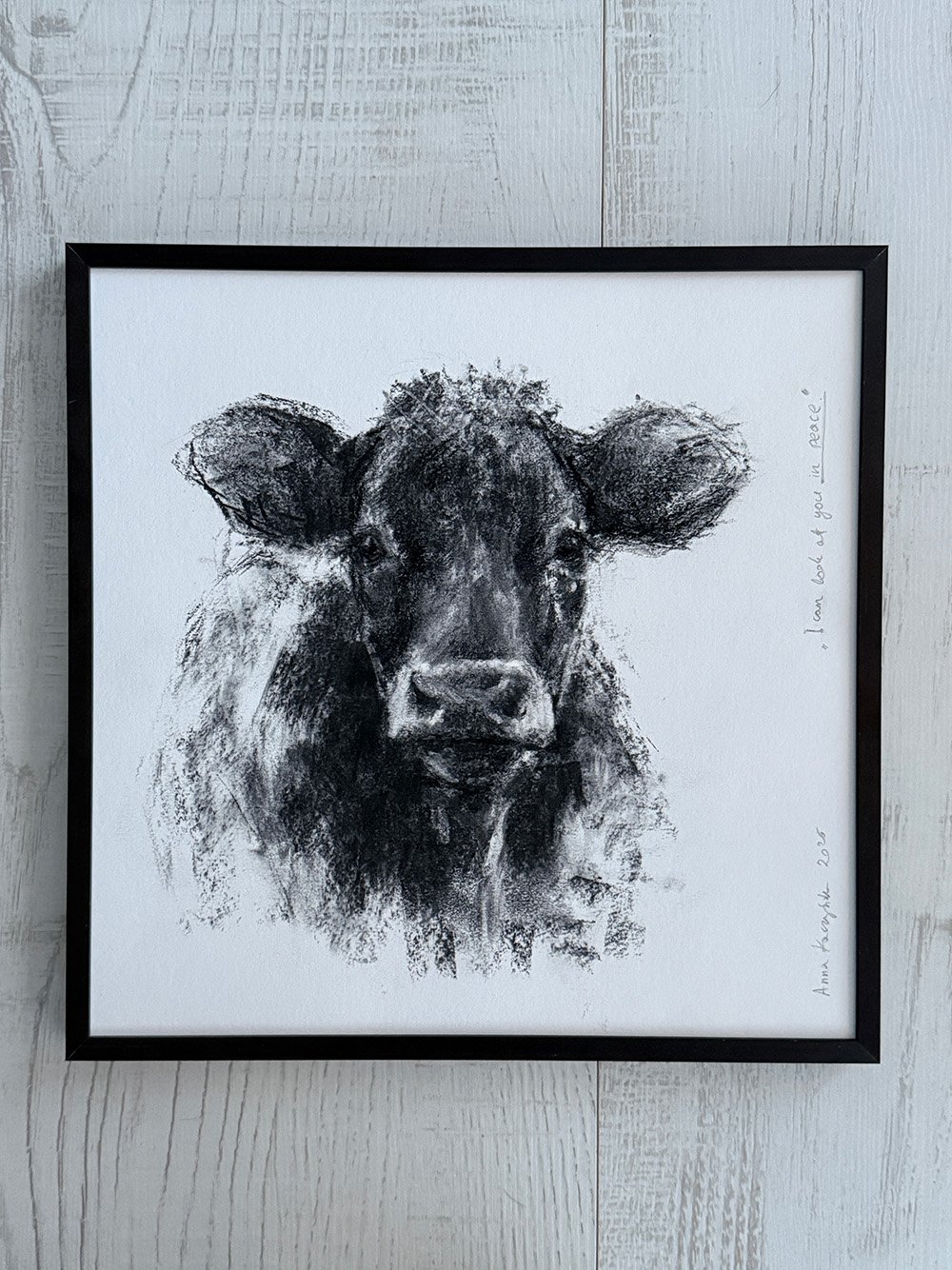 charcoil cow portrait print charcoil cow portrait print